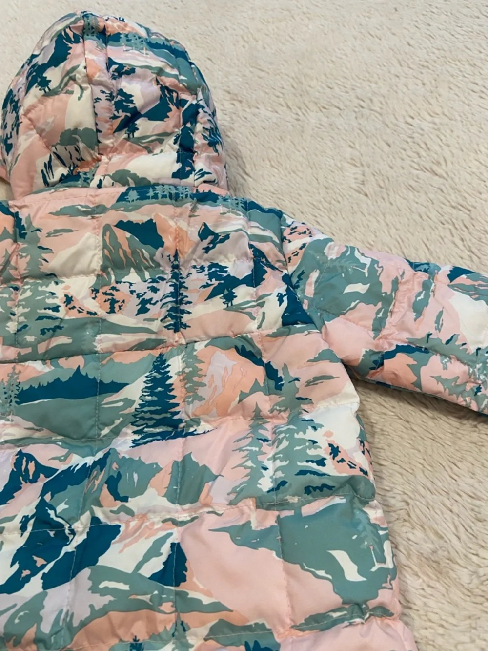 The North Face Baby ThermoBall Snowsuit 0-3M Hooded Bunting Pink Print Primaloft